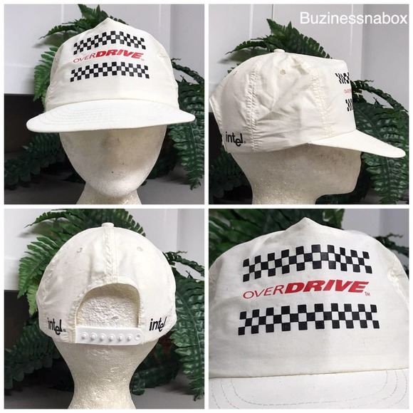 Vtg Intel Overdrive Racing Nylon Hat - Picture 1 of 9